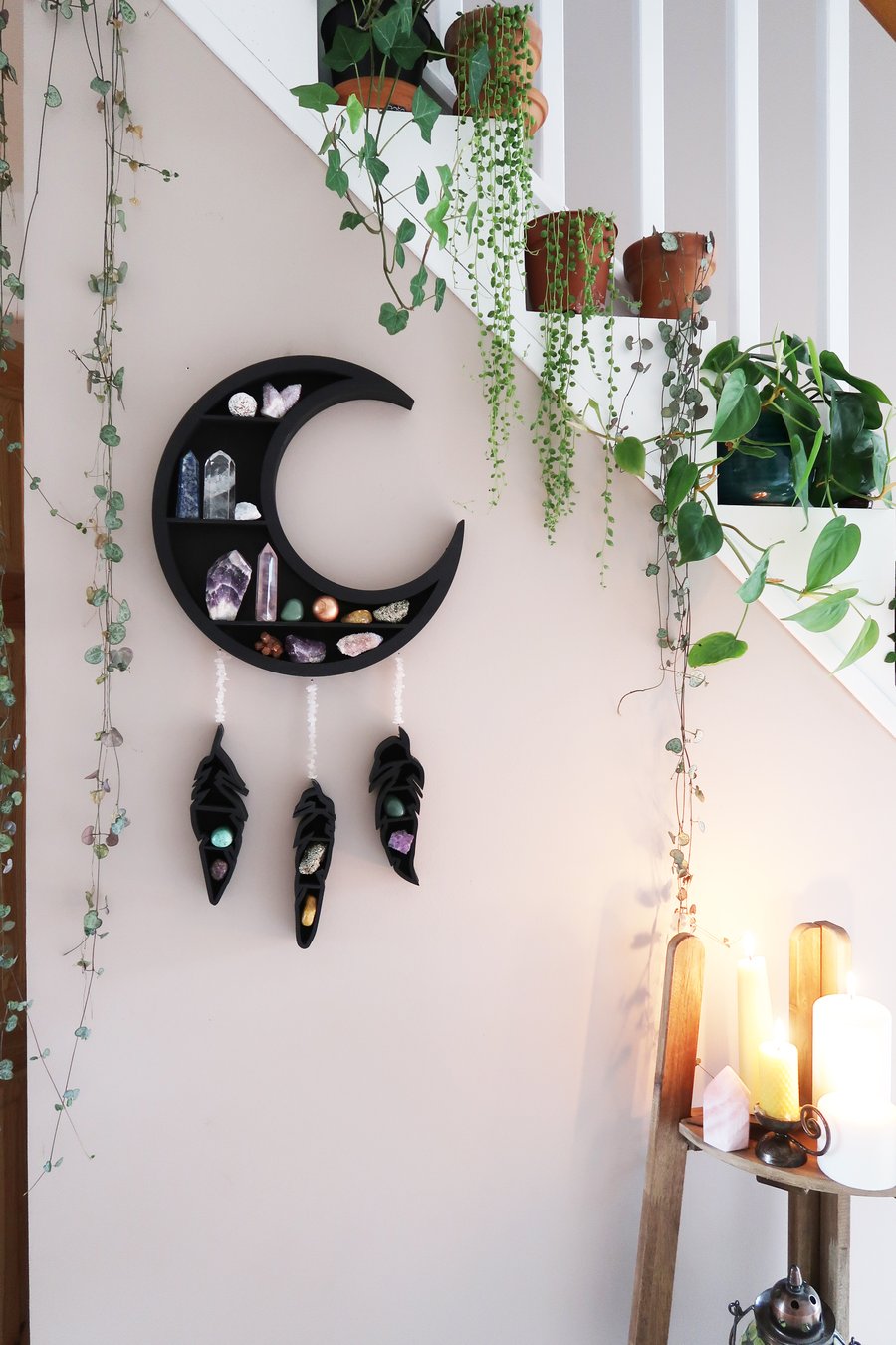 Dreamcatcher moon shelf - coppermoonboutique (1)